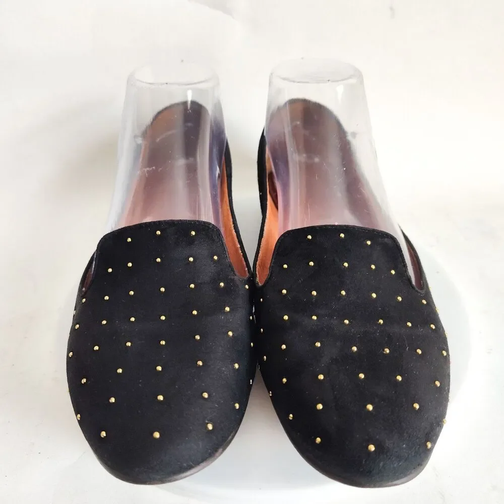 Madewell 1937 Teddy Loafers Women Size 7 Suede Comfortable Leather Flats Studded